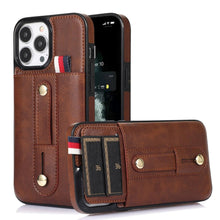 Load image into Gallery viewer, Luxury Leather Phone Case For iPhone 14 13 12 Mini 11 Pro X XS Max XR Business Elegant Men Wallet Card Slot Cover Wallet Case With Card Holder PU Leather iPhone Case
