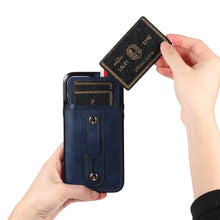 Load image into Gallery viewer, Luxury Leather Phone Case For iPhone 14 13 12 Mini 11 Pro X XS Max XR Business Elegant Men Wallet Card Slot Cover Wallet Case With Card Holder PU Leather iPhone Case
