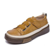 Load image into Gallery viewer, Luxury Leather Womens Sneakers Spring Shoes New Genuine Leather Casual Women Fashion Flat Girl Student Shoes Comfortable Women's Casual Flats Elegant Soft Walking Sneakers
