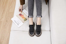 Load image into Gallery viewer, Luxury Leather Womens Sneakers Spring Shoes New Genuine Leather Casual Women Fashion Flat Girl Student Shoes Comfortable Women's Casual Flats Elegant Soft Walking Sneakers
