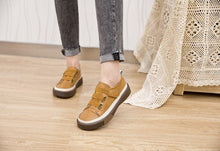 Load image into Gallery viewer, Luxury Leather Womens Sneakers Spring Shoes New Genuine Leather Casual Women Fashion Flat Girl Student Shoes Comfortable Women's Casual Flats Elegant Soft Walking Sneakers
