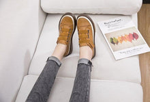 Load image into Gallery viewer, Luxury Leather Womens Sneakers Spring Shoes New Genuine Leather Casual Women Fashion Flat Girl Student Shoes Comfortable Women's Casual Flats Elegant Soft Walking Sneakers
