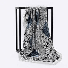 Load image into Gallery viewer, Luxury Long Soft Square Silk Scarves Lightweight Elegant Satin Silk Soft Head Wrap Escharpe Hijab Scarf Muslim Female Silky Shawls Wrap Hair Head Scarves Bandanna For  Women 90*90cm
