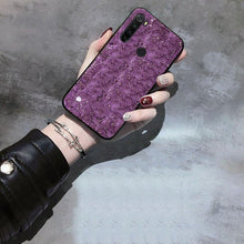 Load image into Gallery viewer, Luxury Marble Gold Foil Phone Case For Xiaomi Redmi Note 9 9S 8 8T 7 6 5 Pro 9A 9C 8A 7A 6A 10X 5G Coque Soft Silicone Cover Luxury Marble Pattern Bling Shell Back Mirror Glass Case Cover with Soft Bumper and Hybrid Technology
