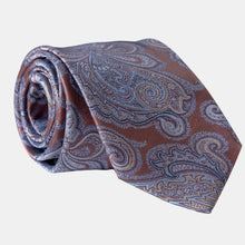 Load image into Gallery viewer, Cortina - Silk Jacquard Tie - Copper
