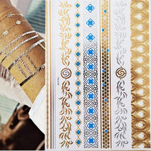 Load image into Gallery viewer, Luxury Metallic Gold Waterproof Temporary Tattoo Feather Elephant Fashion Different Design Tattoos For Womens
