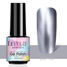 Load image into Gallery viewer, Luxury Metallic Womens Nail Polish Silver Rose Permanent UV Gel Nail Varnish Elegant Luxury Metal Effect More Collor For Girls
