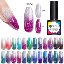 Load image into Gallery viewer, Luxury Modern Elegant Colorful Diamond Gel Nail Polish UV Temperature Color Changing Elegant Fashion Rainbow Colors For Womens
