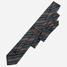 Load image into Gallery viewer, Vesuvio - Silk Jacquard Tie - Green and Navy
