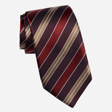 Load image into Gallery viewer, Vesuvio - Silk Jacquard Tie - Red and Burgundy

