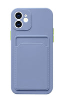 Load image into Gallery viewer, Luxury Silicone Phone Case for iphone 13 Pro Max 12 11 X XS XR Card Holder Wallet Soft Cover Cute Back Storage Stylish Silicone Case Smartphone Case
