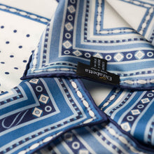Load image into Gallery viewer, Pois - Silk Pocket Square - Blue
