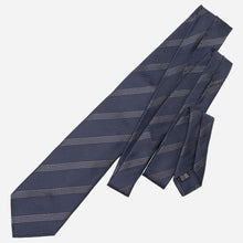 Load image into Gallery viewer, Milano - Silk Jacquard Tie - Navy and Gold
