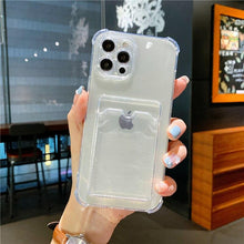Load image into Gallery viewer, Luxury Wallet Card Pocket Holder Case for IPhone 13 14 Pro Max 12 Mini Minimal IPhone Design Case Slim Fit Thin Protective Soft Shock-Absorbing Wallet Case
