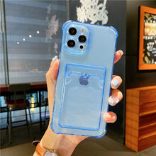 Load image into Gallery viewer, Luxury Wallet Card Pocket Holder Case for IPhone 13 14 Pro Max 12 Mini Minimal IPhone Design Case Slim Fit Thin Protective Soft Shock-Absorbing Wallet Case
