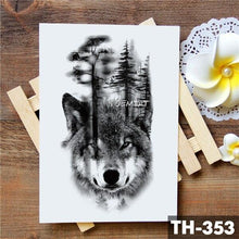 Load image into Gallery viewer, Luxury Waterproof Wolf Fox Temporary Watercolor Tattoo Sticker Modern 3D Animals Tattoos

