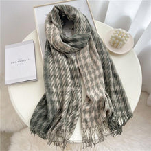 Load image into Gallery viewer, Winter  Long Plaid Headwear Scarf Warm Shawls Cashmere Female Scarfs Scarves Lady Tassel Shawl Wraps For Women
