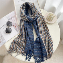 Load image into Gallery viewer, Winter  Long Plaid Headwear Scarf Warm Shawls Cashmere Female Scarfs Scarves Lady Tassel Shawl Wraps For Women
