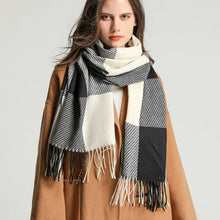 Load image into Gallery viewer, Winter  Long Plaid Headwear Scarf Warm Shawls Cashmere Female Scarfs Scarves Lady Tassel Shawl Wraps For Women
