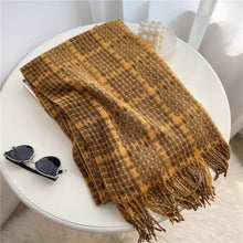 Load image into Gallery viewer, Winter  Long Plaid Headwear Scarf Warm Shawls Cashmere Female Scarfs Scarves Lady Tassel Shawl Wraps For Women
