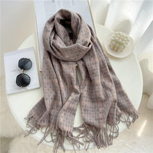 Load image into Gallery viewer, Winter  Long Plaid Headwear Scarf Warm Shawls Cashmere Female Scarfs Scarves Lady Tassel Shawl Wraps For Women
