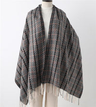 Load image into Gallery viewer, Winter  Long Plaid Headwear Scarf Warm Shawls Cashmere Female Scarfs Scarves Lady Tassel Shawl Wraps For Women
