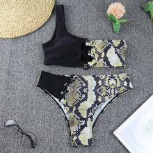Load image into Gallery viewer, Luxury Women Black Bikini High Waist Swimwear Female 2 Pieces Set Swimsuit Bathing Suit Women Beach Women's High Waisted Bandage Bikini Set Two Piece Push Up Swimsuits
