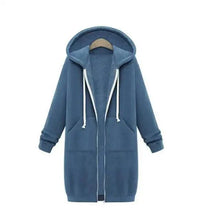 Load image into Gallery viewer, Luxury Women's Autumn Winter Thickening Hoodies Leisure Loose Hooded Jackets Pockets Plus Size Sweatshirt Sports Dresses Outwear Women's Hooded Flannel Jacket Casual Fleece Windbreaker Hoodie
