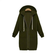 Load image into Gallery viewer, Luxury Women's Autumn Winter Thickening Hoodies Leisure Loose Hooded Jackets Pockets Plus Size Sweatshirt Sports Dresses Outwear Women's Hooded Flannel Jacket Casual Fleece Windbreaker Hoodie
