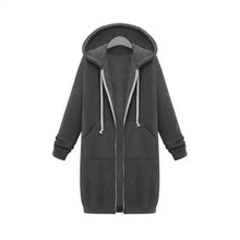 Load image into Gallery viewer, Luxury Women's Autumn Winter Thickening Hoodies Leisure Loose Hooded Jackets Pockets Plus Size Sweatshirt Sports Dresses Outwear Women's Hooded Flannel Jacket Casual Fleece Windbreaker Hoodie
