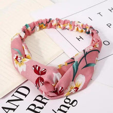 Load image into Gallery viewer, Luxury Women's Headband Vintage Cross Knot Elastic Hair Bands Soft Solid Hairband Girls Hair Accessories Floral Turban Bandanas Head Wrap
