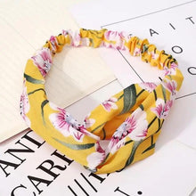 Load image into Gallery viewer, Luxury Women's Headband Vintage Cross Knot Elastic Hair Bands Soft Solid Hairband Girls Hair Accessories Floral Turban Bandanas Head Wrap
