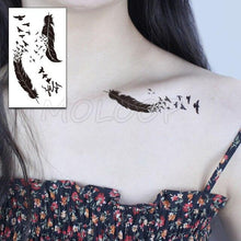 Load image into Gallery viewer, Luxury Womens Different Temporary Waterproof Tattoo Sticker Feather Dandelion Tattoos For Makeup Party
