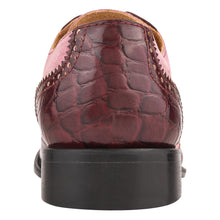 Load image into Gallery viewer, Macon Leather and Suede Crocodile Printed Oxford Dress Shoes
