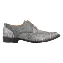 Load image into Gallery viewer, Macon Leather and Suede Crocodile Printed Oxford Dress Shoes
