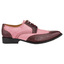 Load image into Gallery viewer, Macon Leather and Suede Crocodile Printed Oxford Dress Shoes
