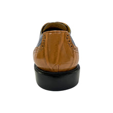 Load image into Gallery viewer, Macon Leather and Suede Crocodile Printed Oxford Dress Shoes
