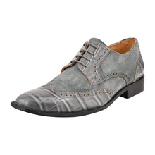 Load image into Gallery viewer, Macon Leather and Suede Crocodile Printed Oxford Dress Shoes
