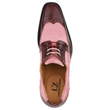 Load image into Gallery viewer, Macon Leather and Suede Crocodile Printed Oxford Dress Shoes
