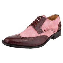 Load image into Gallery viewer, Macon Leather and Suede Crocodile Printed Oxford Dress Shoes
