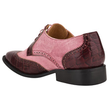 Load image into Gallery viewer, Macon Leather and Suede Crocodile Printed Oxford Dress Shoes
