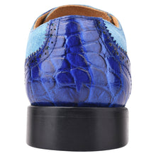 Load image into Gallery viewer, Macon Leather and Suede Crocodile Printed Oxford Dress Shoes
