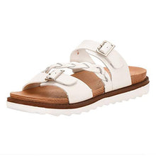 Load image into Gallery viewer, Maddy Leather Platform Slides Sandals
