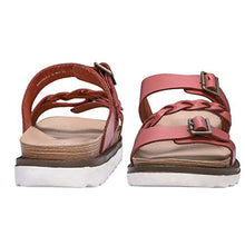 Load image into Gallery viewer, Maddy Leather Platform Slides Sandals
