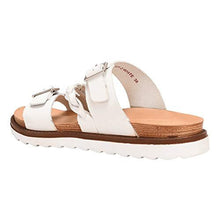 Load image into Gallery viewer, Maddy Leather Platform Slides Sandals

