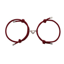 Load image into Gallery viewer, Magnet Attracts Couple Bracelet Heart Charm Jewelry Hand Woven Rope Handmade Bracelets With Mutual Attraction Magnetic Bells Friendship Rope Jewelry Bracelets
