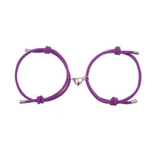 Load image into Gallery viewer, Magnet Attracts Couple Bracelet Heart Charm Jewelry Hand Woven Rope Handmade Bracelets With Mutual Attraction Magnetic Bells Friendship Rope Jewelry Bracelets
