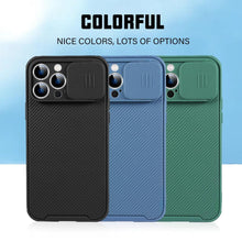 Load image into Gallery viewer, Magnetic Case for iPhone 13 12/13 12 Pro/13 12Pro Max Case Camera Protection Cover Silky Silicone Case with Slide Camera Lens Protection Shockproof Phone Case

