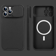 Load image into Gallery viewer, Magnetic Case for iPhone 13 12/13 12 Pro/13 12Pro Max Case Camera Protection Cover Silky Silicone Case with Slide Camera Lens Protection Shockproof Phone Case

