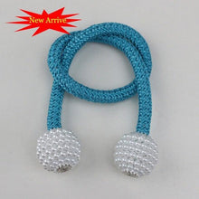 Load image into Gallery viewer, Magnetic Curtain Clip Room Accessories Pearl Ball Curtains Holder Tieback Home Decor Hanging Ball Buckle Tie Back Curtain Tiebacks Pearl Ball Home Curtain Buckle The Most Convenient Tie Backs Weave Clips Rope Straps Holder

